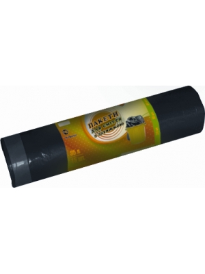 Пакети для сміття з затяжкою чорні Promtus